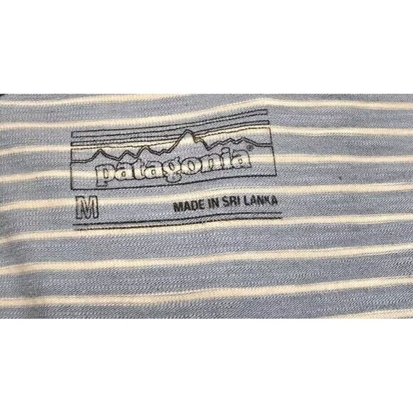 Patagonia Womens Dress Size Medium Blue Stripes Sleeveless Wrap‎ Detail - Picture 5 of 7